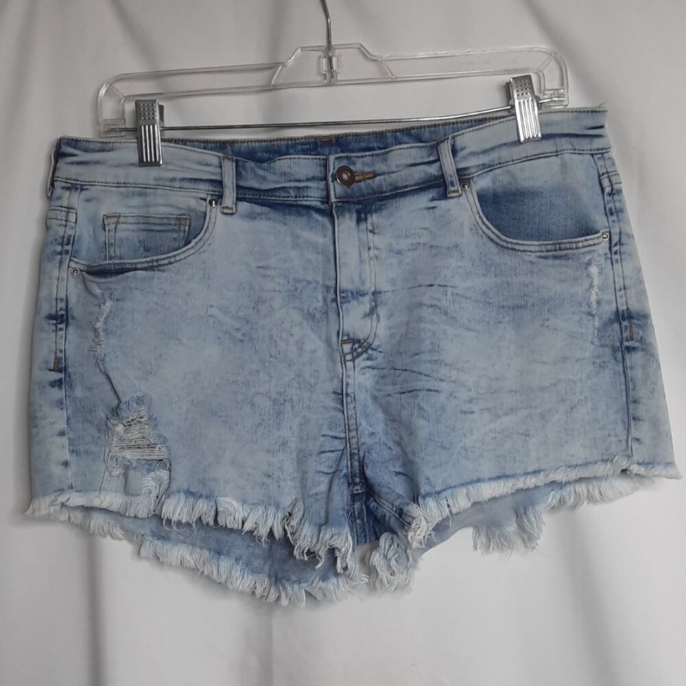 H&M Acid Wash Distressed Cut Off Jean Shorts 14